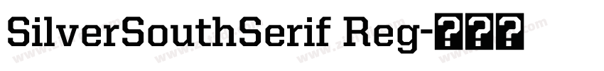 SilverSouthSerif Reg字体转换